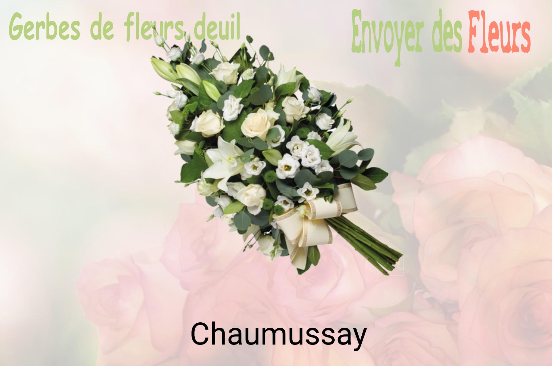 Gerbe de fleurs de deuil livrée à Chaumussay
